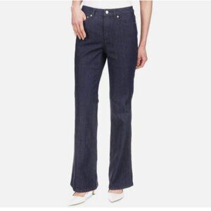 NEW Michael Kors Bowery Womens 8 High-Rise Flare-Leg Je Dark Rinse Wash